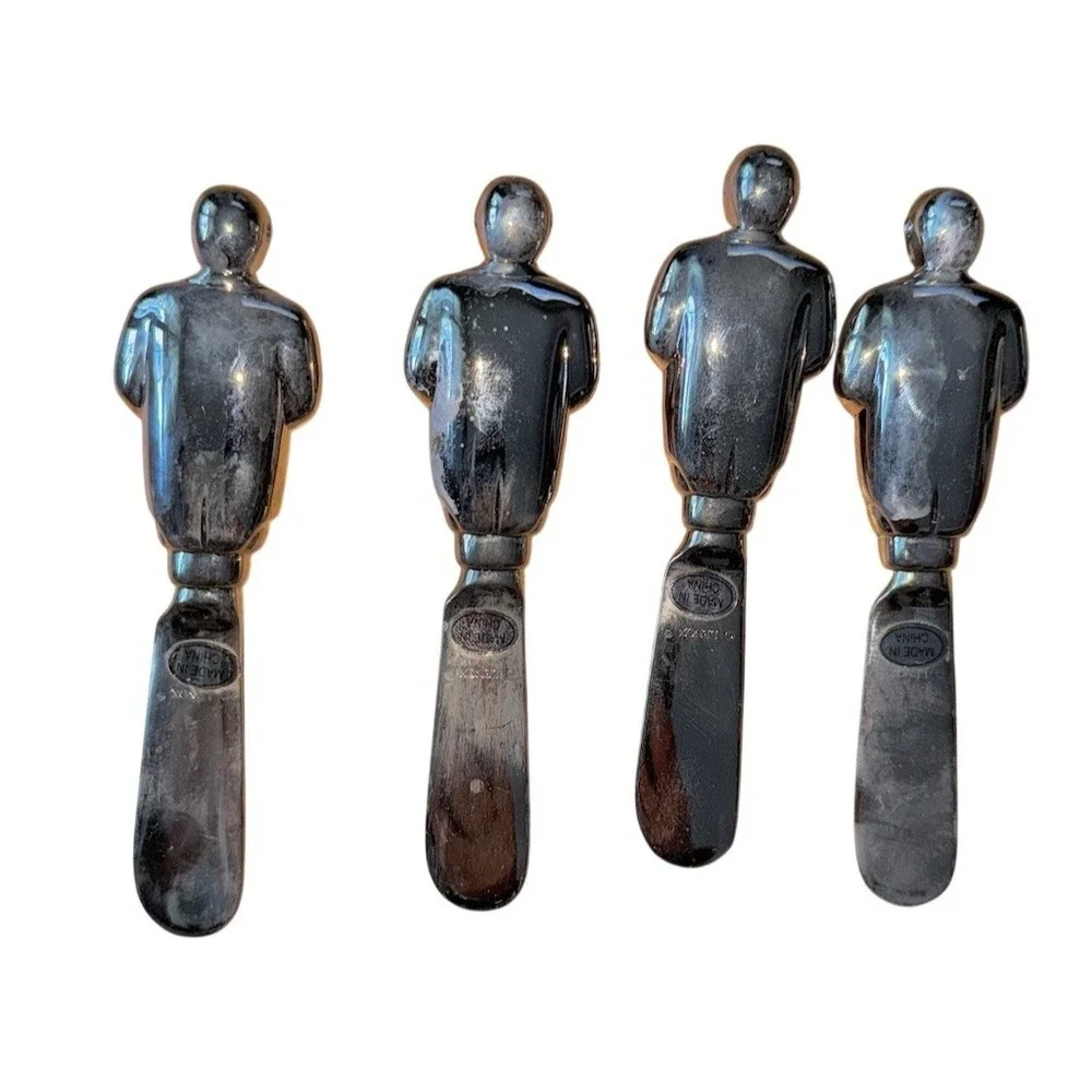 Lenox Butler's Pantry At Your Service Set of 4 Cheese Spreaders Silver plated